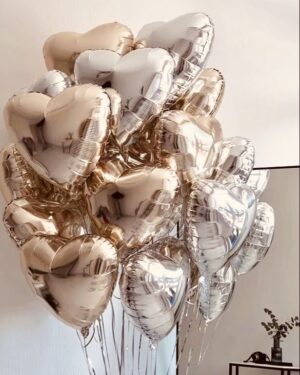 Gold & Silver Crush Balloons