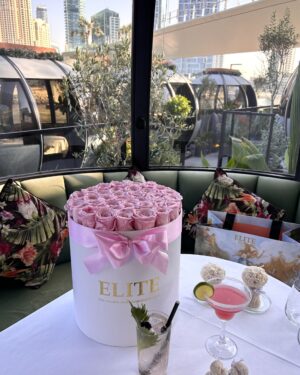 Grand Pink Forever Rose Hatbox