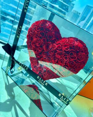 Enduring Red Heart Roses