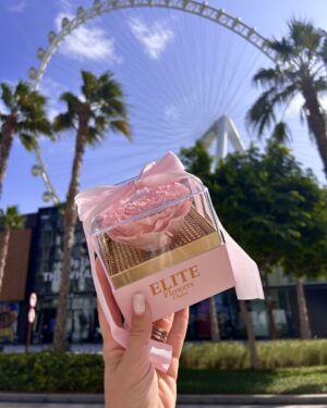 Mini Pink Forever Rose Square Box