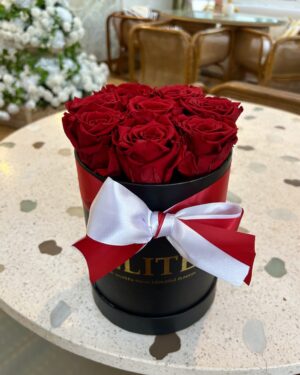 Mini Red Forever Rose Hatbox